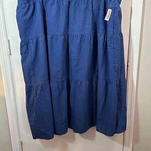 Old Navy Blue Tiered A-Line Skirt